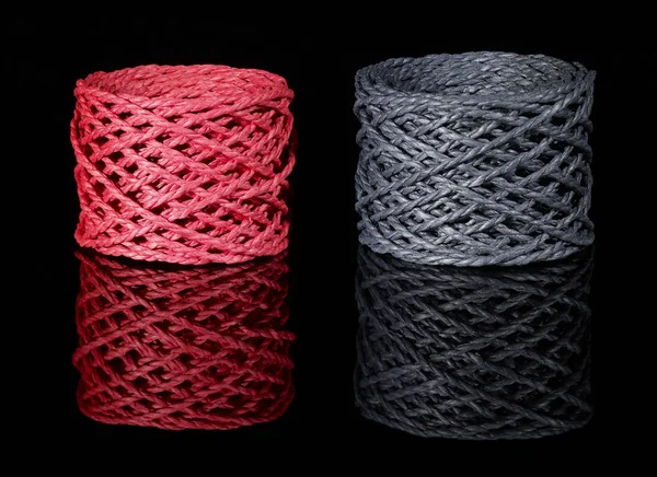 Grey and red twine — Stock Photo, Image