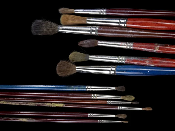 Used paintbrushes — Stock Photo, Image