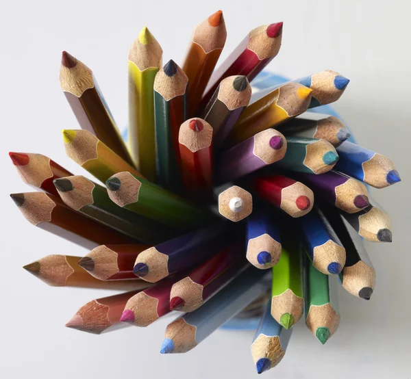 Colored pencil tips — Stock Photo, Image