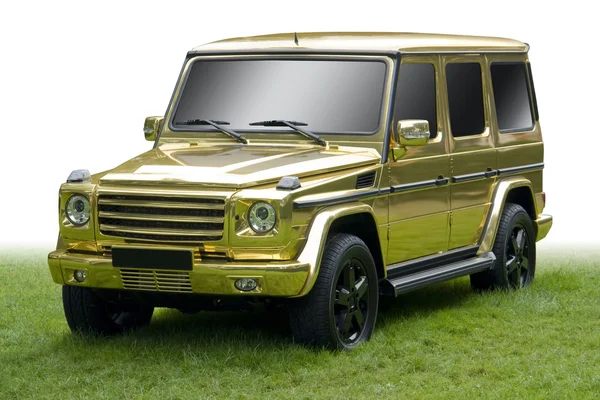 Golden car — Stock Photo, Image