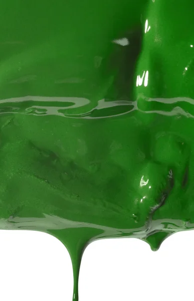 Wet green paint — Stock Photo, Image