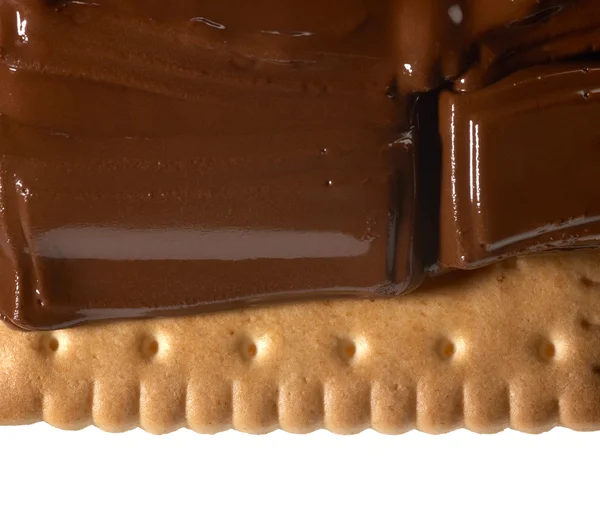 Derretimiento de chocolate en shortbread — Foto de Stock
