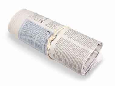 rolled newspaper clipart