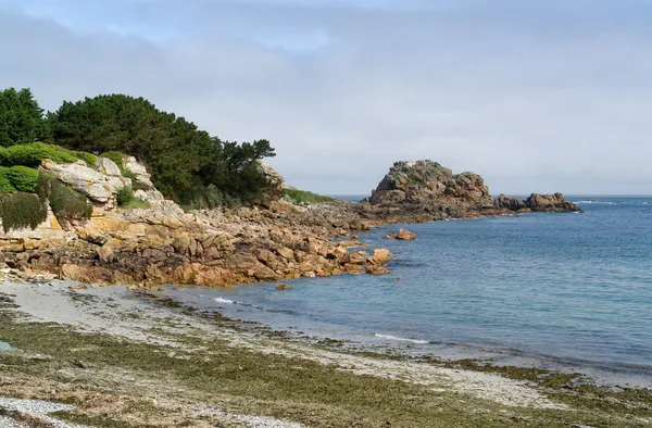 粉红色花岗岩海岸 — 图库照片