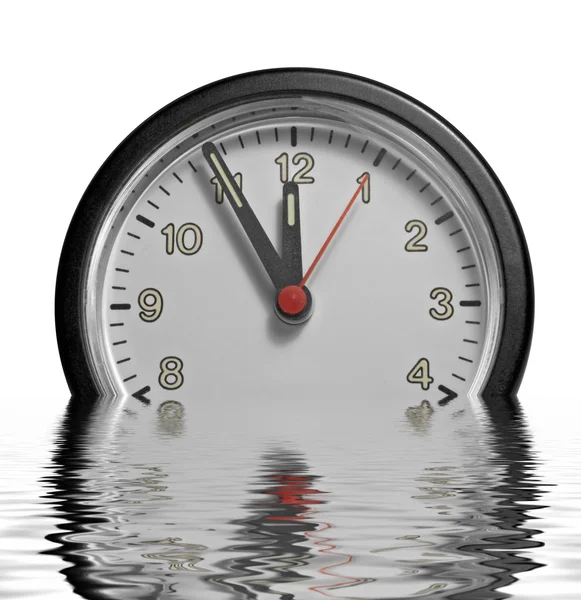 Sinking frontal clock face — Stock Photo, Image