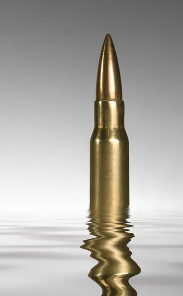 Sunken metallic ammunition — Stock Photo, Image