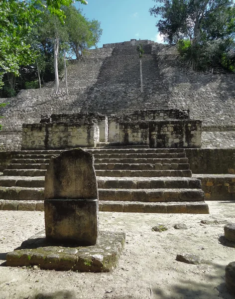 Temple detail at Calakmul — Stock Photo, Image