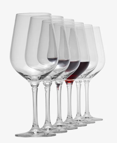 Copas de vino en una fila — Foto de Stock
