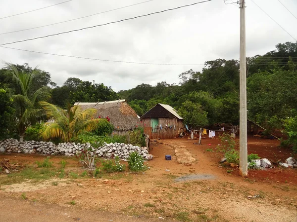 Maya dorp — Stockfoto