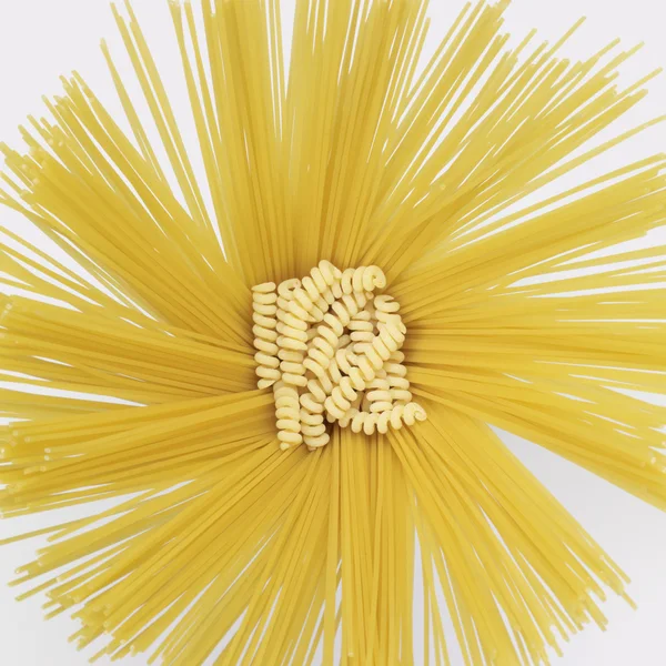 Radiale spaghetti en fusilli — Stockfoto