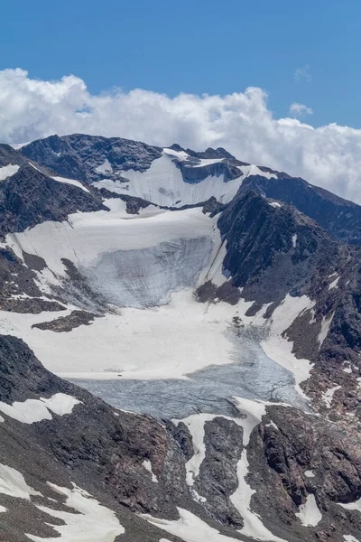 Landschap Rond Stubai Gletsjer Bij Het Stubaital Een Alpendal Tirol — Stockfoto