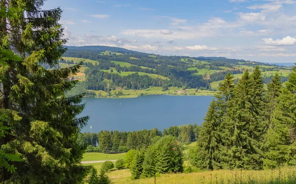 Paisaje Alrededor Del Grosser Alpsee Lago Cerca Immenstadt Baviera Alemania —  Fotos de Stock