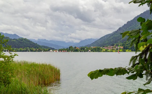 Paisagem Torno Grosser Alpsee Lago Perto Immenstadt Baviera Alemanha — Fotografia de Stock