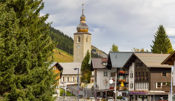 Lech Arlberg Táj Ausztriai Bludenz Kerületben — Stock Fotó