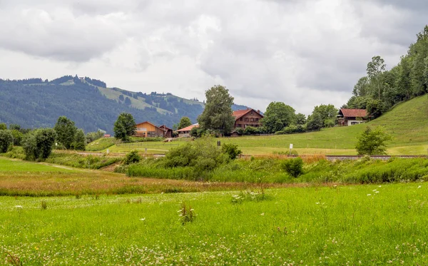 Идиллические Пейзажи Вокруг Имменца Городка Upper Allgaeu Бавария Германия — стоковое фото