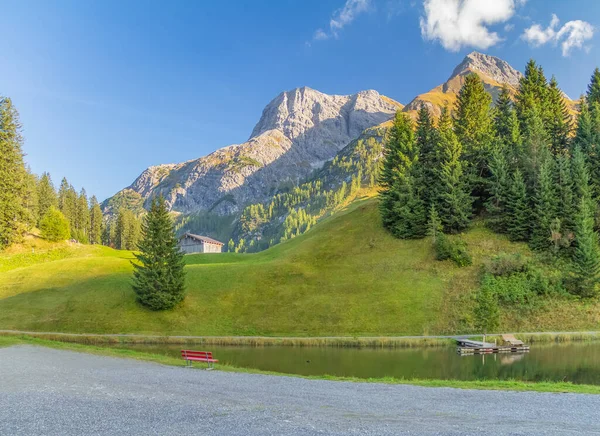 Paisajes Idílicos Alrededor Warth Municipio Distrito Bregenz Estado Austriaco Vorarlberg —  Fotos de Stock