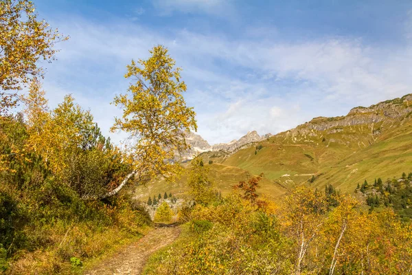 Idylliska Landskap Runt Warth Kommun Distriktet Bregenz Den Österrikiska Delstaten — Stockfoto