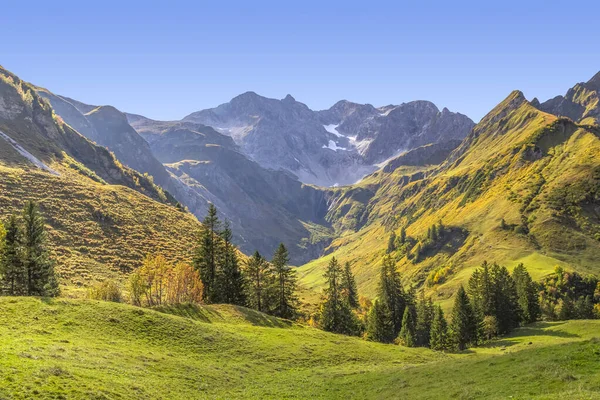 Avusturya Nın Vorarlberg Eyaletinde Bregenz Ilçesine Bağlı Schroecken Çevresindeki Idyllic — Stok fotoğraf