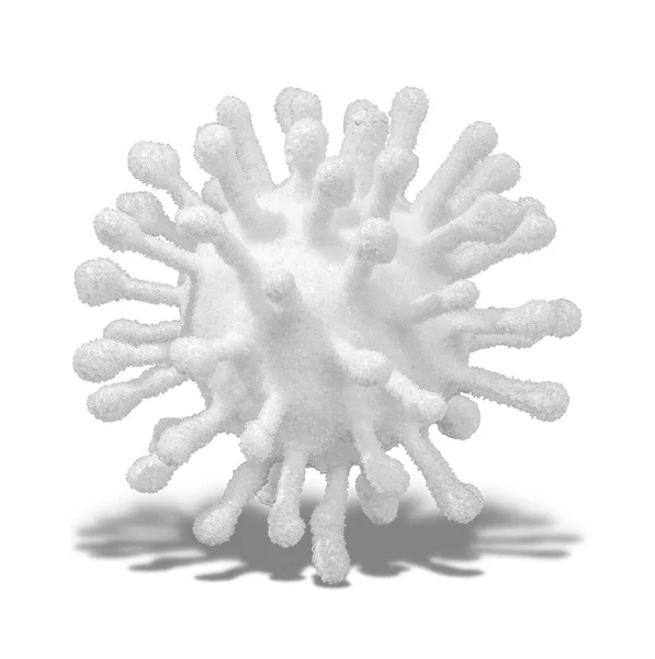 Символический Вирус Белом Тенью — стоковое фото