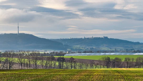 Idyllic Rural Scenery Waldenburg Hohenlohe Area Southern Germany Winter Time — Photo