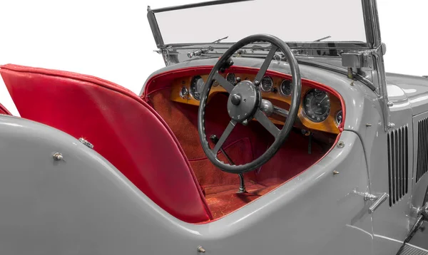 Close Van Een Historische Auto Interieur — Stockfoto