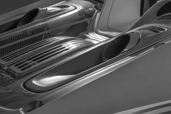 Detail Shot Sports Car Mid Engine Design — Stock Photo, Image