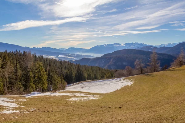 Alpine Scenery Village Named Felix South Tyrol Winter Time — Stock Photo, Image