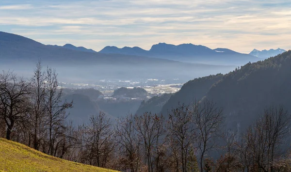 Paisaje Alpino Alrededor Pueblo Llamado San Félix Tirol Del Sur — Foto de Stock