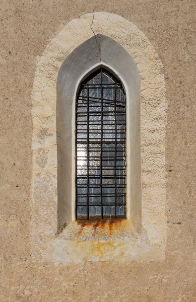 Staré Okno Kostela Obci Felix Jižním Tyrolsku — Stock fotografie