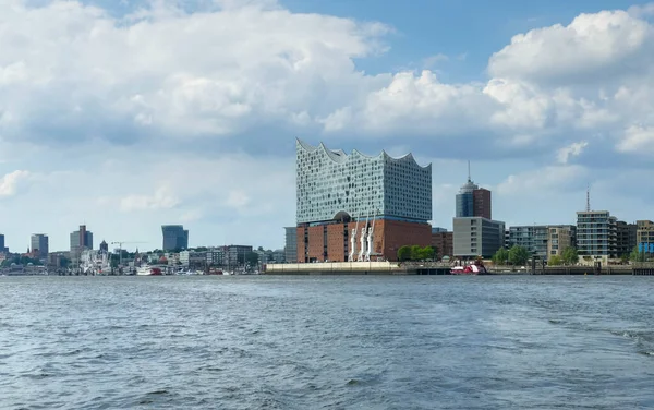 Uferlandschaft Rund Die Elbphilharminie Ein Konzertsaal Hamburg Deutschland — Stockfoto