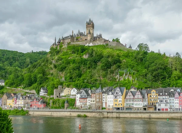 Krajobraz Wokół Cochem Miasta Nad Rzeką Moselle Nadrenii Palatynacie Niemcy — Zdjęcie stockowe