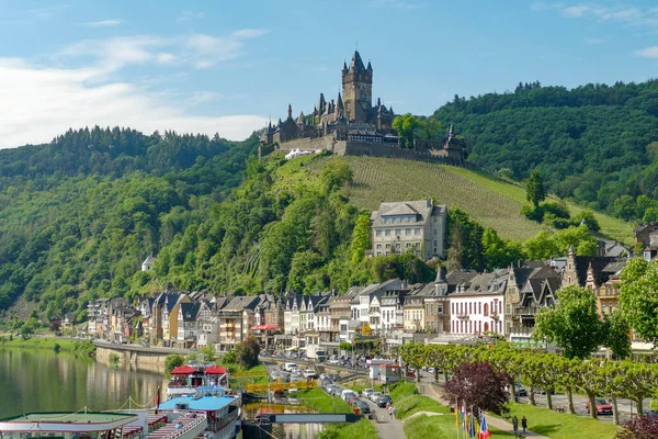 Scenery Cochem Town Moselle River Rhineland Palatinate Germany Summer Time — Stock Photo, Image