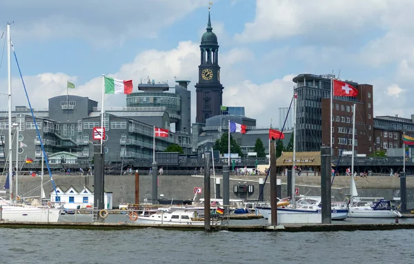 Impresión Hamburgo Una Ciudad Norte Alemania Hora Verano —  Fotos de Stock