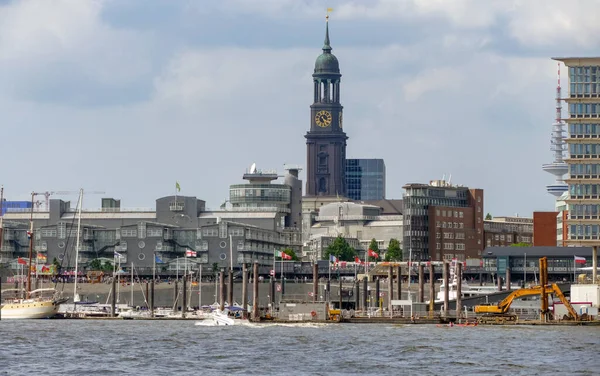 Impressie Van Het Norderelbe Gebied Hamburg Duitsland — Stockfoto