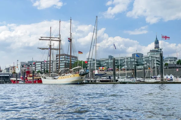 Impresión Zona Norderelbe Hamburgo Alemania — Foto de Stock