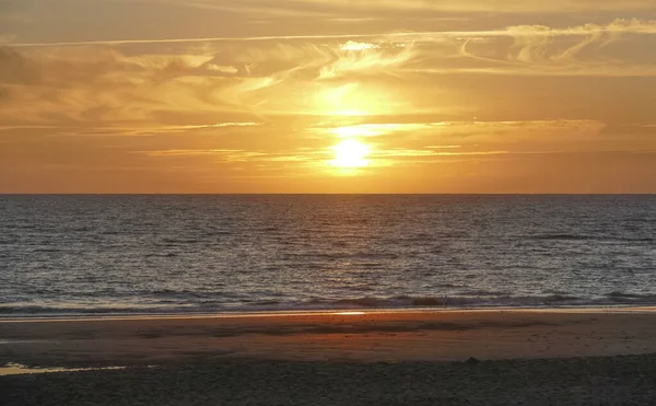 Sundown Beach Scenery Sylt Part North Frisian Islands Germany — Stock Photo, Image