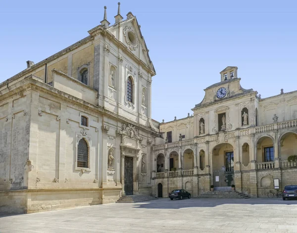 Lecce Cathedral Και Palazzo Arcivescovile Στο Lecce Μια Πόλη Στην — Φωτογραφία Αρχείου