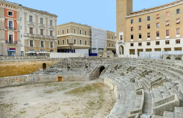 Römisches Amphitheater Lecce Einer Stadt Apulien Italien — Stockfoto
