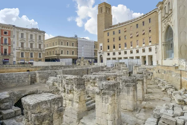 Römisches Amphitheater Lecce Einer Stadt Apulien Italien — Stockfoto