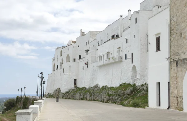 Wrażenie Ostuni Miasta Apulii Włochy — Zdjęcie stockowe