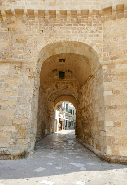 Paisaje Alrededor Fortaleza Otranto Una Ciudad Apulia Sur Italia — Foto de Stock