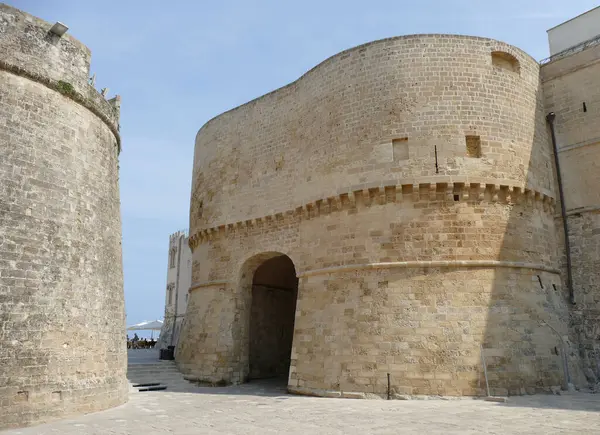 Paisaje Alrededor Fortaleza Castello Aragonese Otranto Una Ciudad Apulia Sur —  Fotos de Stock