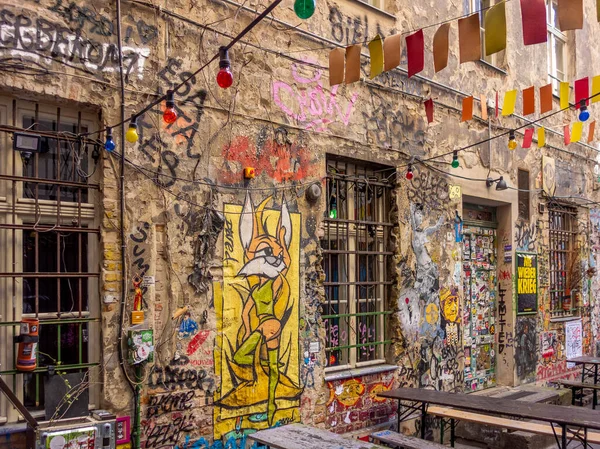 Graffiti Berlino Capitale Città Più Grande Della Germania — Foto Stock