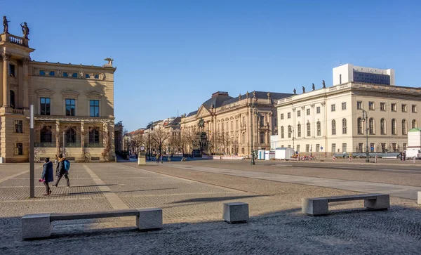 Impresszió Berlini Bebelplatz Körül Németország Fővárosában Legnagyobb Városában — Stock Fotó