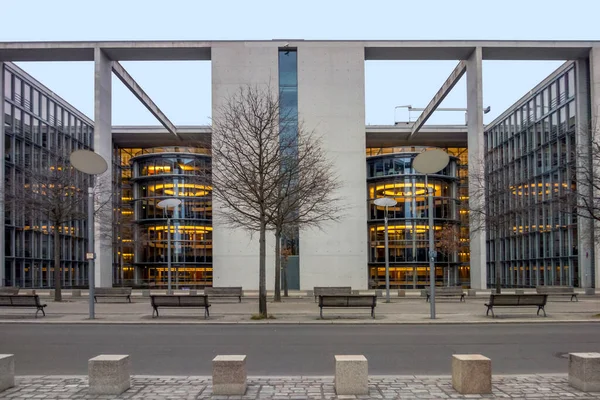 Krajobraz Wokół Kancelarii Federalnej Berlinie Stolicy Największego Miasta Niemczech — Zdjęcie stockowe