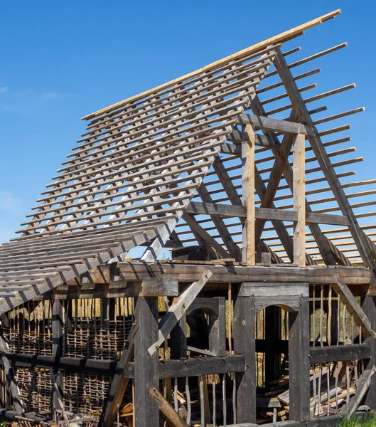 Mittelalterliche Häuserkulisse Sonnigem Ambiente Zur Frühlingszeit — Stockfoto