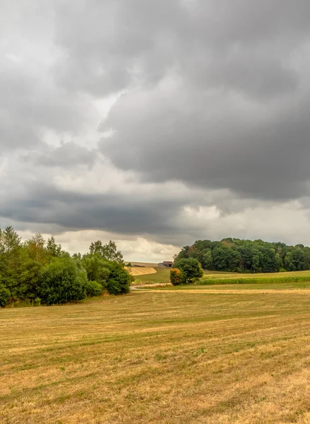 Stormy Farmland Scenery Hohenlohe Area Southern Germany Late Summer Time — Stok fotoğraf
