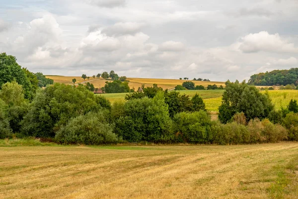 Overcast Farmland Scenery Hohenlohe Area Southern Germany Late Summer Time — Stockfoto