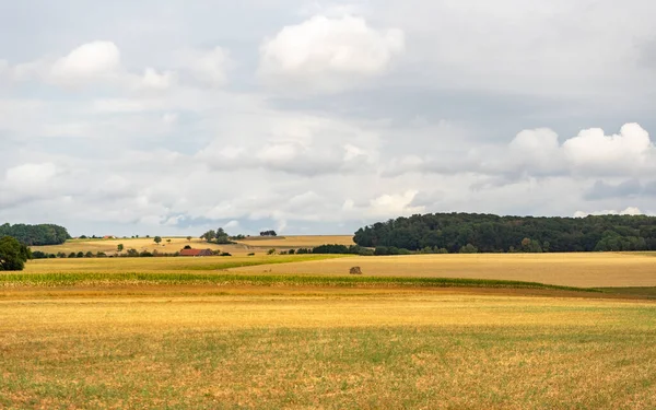 Stormy Farmland Scenery Hohenlohe Area Southern Germany Late Summer Time — 图库照片