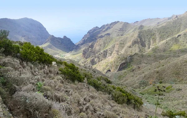 Paisagem Montanhosa Entre Masca Teno Tenerife Ilhas Canárias Espanha — Fotografia de Stock